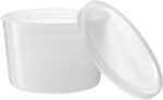 64 oz. Microwavable Translucent Plastic Deli Container and Lid Combo Pack - Image 3