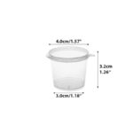 1 oz. Clear Plastic Portion Cup with Hinged Lid - Image 3