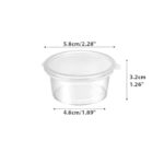 2 oz. Clear Plastic Portion Cup with Hinged Lid - Image 4
