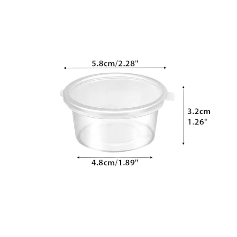 HS-02SC (3)-Photoroom 2 oz. Clear Plastic Portion Cup with Hinged Lid - Image 4