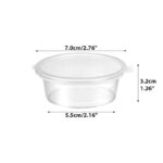 3 oz. Clear Plastic Portion Cup with Hinged Lid - Image 2