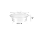 4 oz. Clear Plastic Portion Cup with Hinged Lid - Image 2