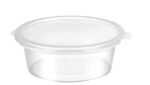 3 oz. Clear Plastic Portion Cup with Hinged Lid