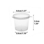 1 oz. Clear Plastic Portion Cup with Hinged Lid - Image 2