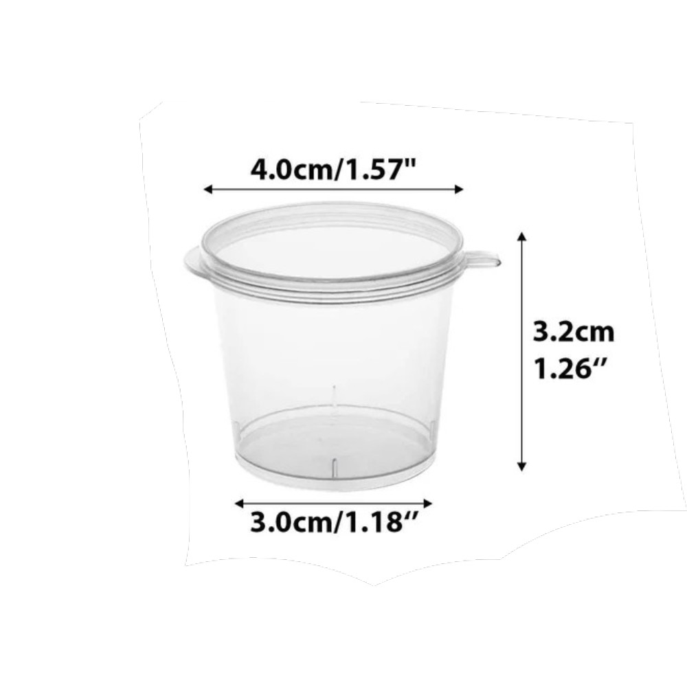 zoho_img_5892498000006599265 1 oz. Clear Plastic Portion Cup with Hinged Lid - Image 2