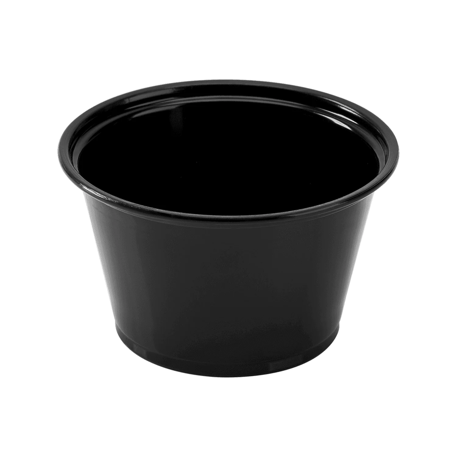 zoho_img_5892498000007149223 4 oz. Black Plastic Portion Cup - Image 1
