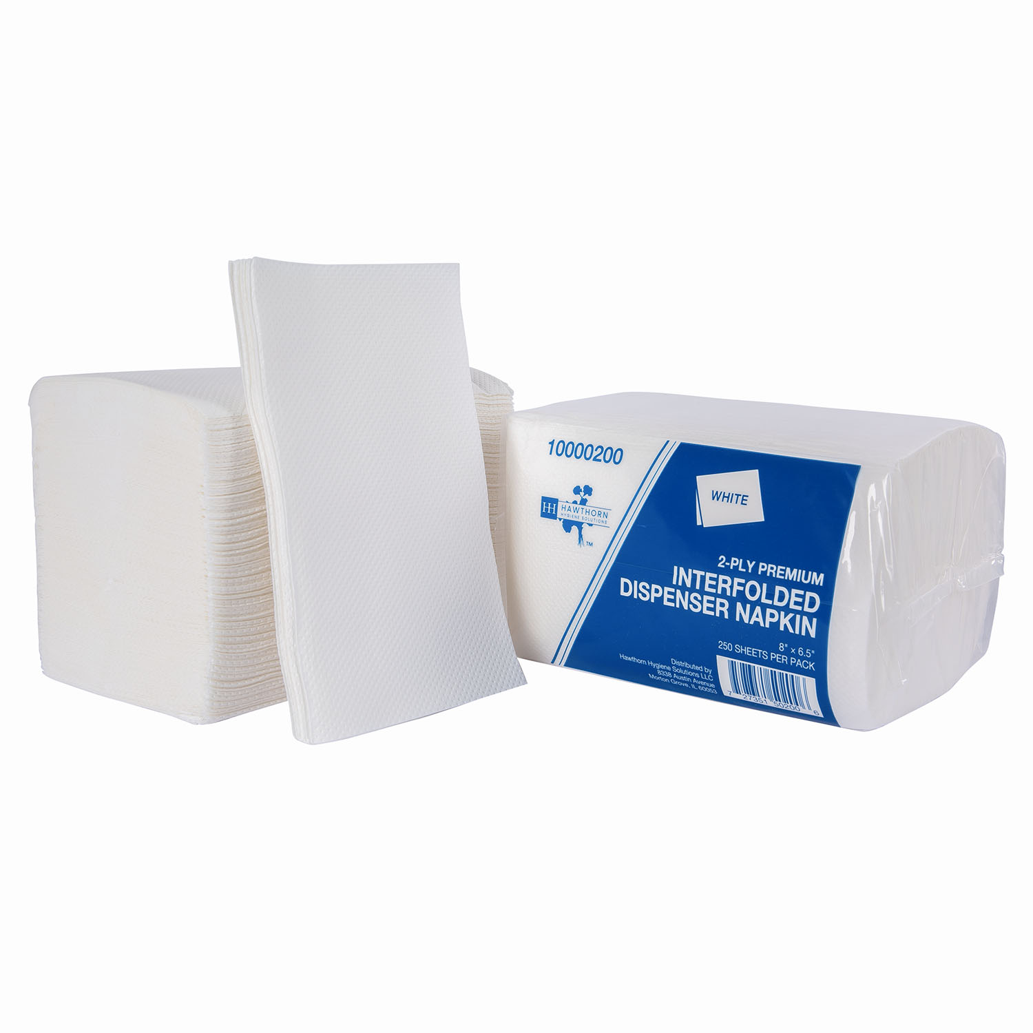 10000200-5 Interfold Dispenser Napkin White Quilted - Image 3