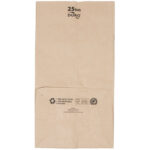 Duro 25 lb. Recycled Kraft Grocery Bag – 8.25″ x 6.13″ x 15.88″ - Image 2