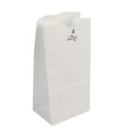 Duro 4 lb #30 White Paper Bag
