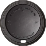 Pacific Dome Sip Lid Fits 8 oz PS Black 10/100