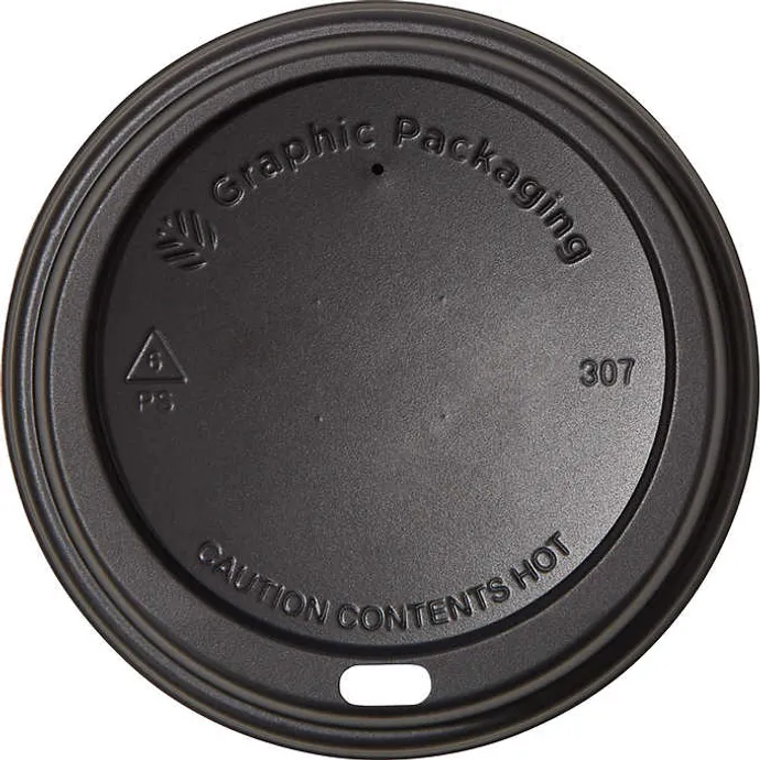 13400305 Pacific Dome Sip Lid Fits 8 oz PS Black 10/100 - Image 1