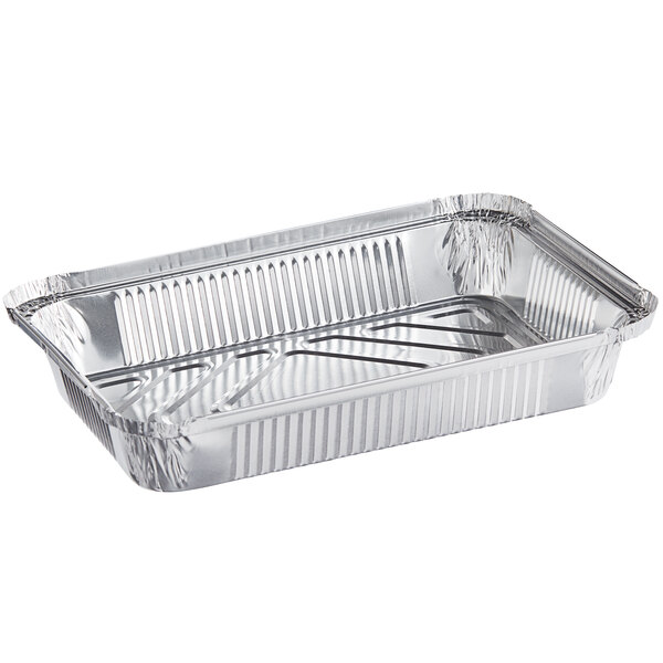 AFC-1.5LBSP 1.5 lb Oblong Foil Take-Out Container Shallow - Image 1