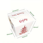 26 oz. Microwavable Paper Take-Out Container, Chinese/Asian Style, 4.1″ x 3.7″ x 4″ - Image 2