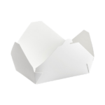 #2 White Microwavable Folded Paper Take-Out Container, 8.5″ × 6.25″ × 1.8″ - Image 2