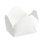 #4 White Microwavable Folded Paper Take-Out Container, 8.5″ x 6.25″ x 3.5″ - Image 2