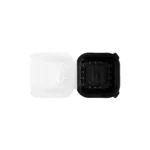 6″ x 6″ x 3″ Microwaveable 1-Compartment Black / Clear Hinged Container - Image 3