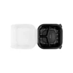 9″ x 9″ x 3″ Microwavable 3-Compartment Black / Clear Hinged Container - Image 3