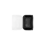 9″ x 6″ Microwaveable 1-Compartment Black / Clear Hinged Container - Image 2