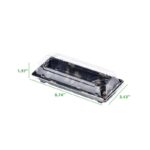 #2 PET Sushi Container with Lid, 8.7″ x 3.4″ x 2″ - Image 2