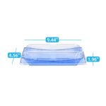 9.44″ x 4.56″ x 1.96″ Blue PET Sushi Container with Lid - Image 2