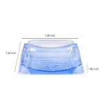 7.28″ x 7.28″ x 1.96″ Blue PET Sushi Container with Lid - Image 2