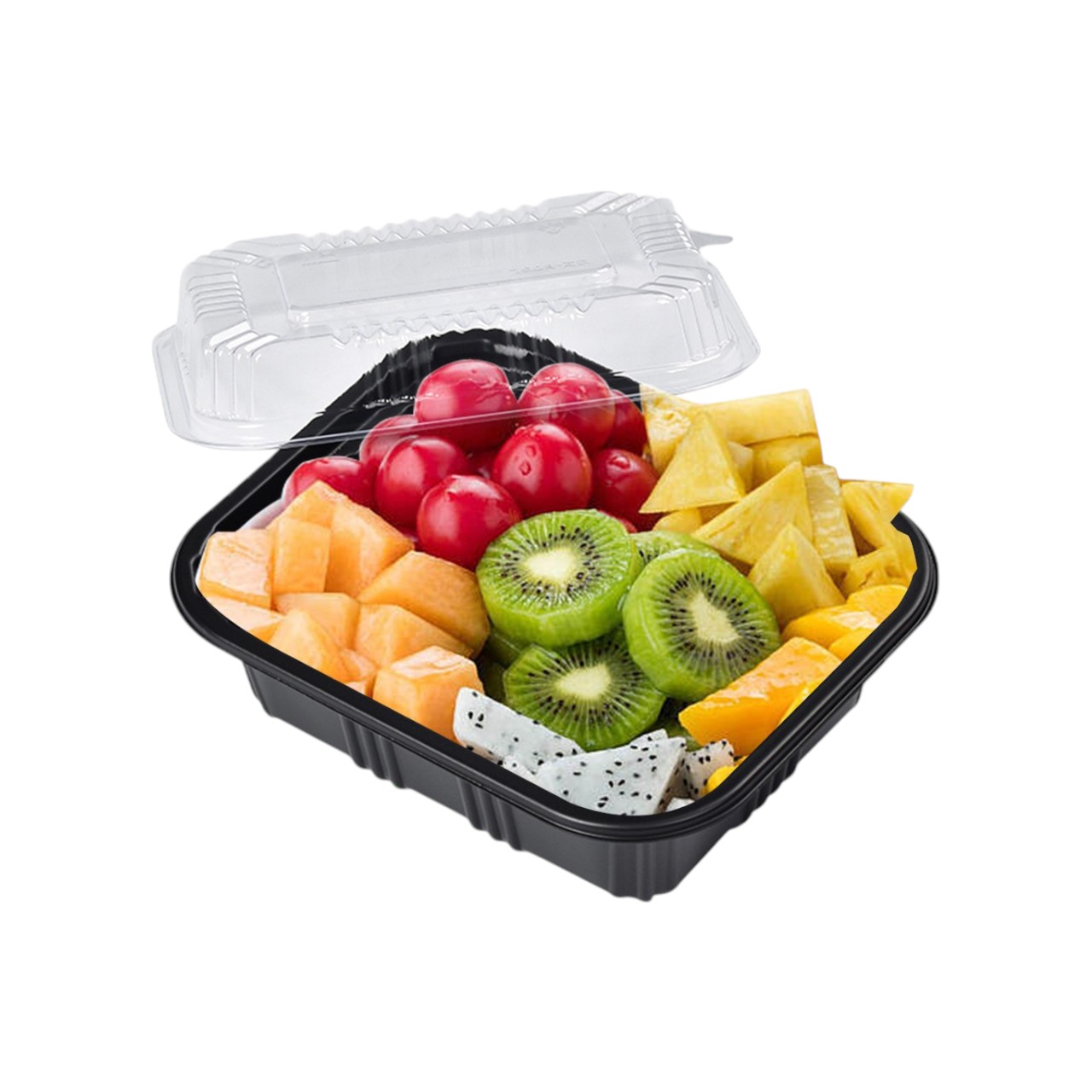 SZ-805 (3)-Photoroom 5.4″ × 4.6″ × 2.2″ Rectangular Black Plastic Lunch Box Set - Image 3