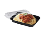 9.1″ x 6.3″ x 1.9″ Rectangular Black Plastic Lunch Box Set - Image 3