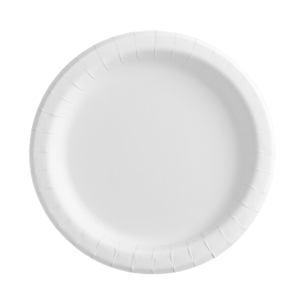 zoho_img_5892498000000110130 10″ Heavy-Duty Smooth Wall Coated Round Paper Plate White - Image 1
