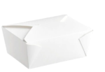 #4 White Microwavable Folded Paper Take-Out Container, 8.5″ x 6.25″ x 3.5″