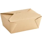 #4 Kraft Microwavable Folded Paper Take-Out Container 8.5″ x 6.25″ x 3.5″