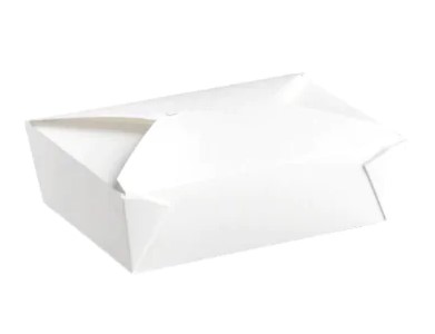 zoho_img_5892498000006342269 #3 White Microwavable Folded Paper Take-Out Container, 8.5″ x 6.25″ x 2.5″ - Image 1
