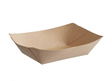 zoho_img_5892498000006342554 2 lb. Natural Kraft Paper Food Tray, 4.1″ × 2.8″ × 1.6″ - Image 1