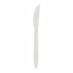 6.5″ White Medium Weight Plastic Knife