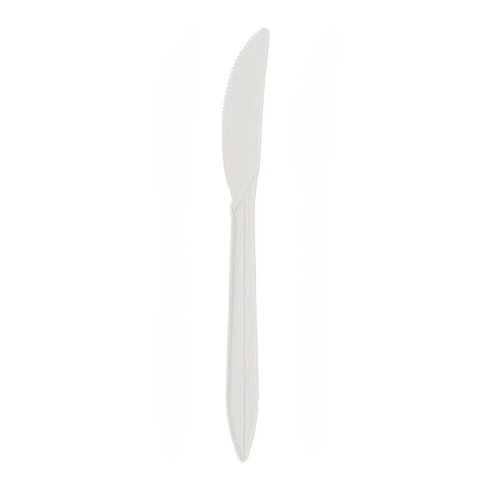 zoho_img_5892498000007257548 6.5″ White Medium Weight Plastic Knife - Image 1