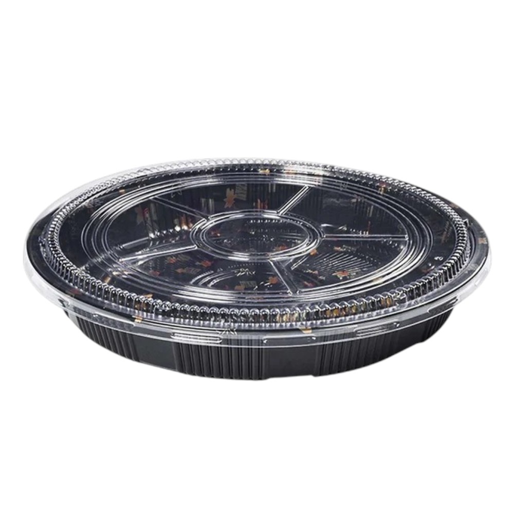 zoho_img_5892498000007332749 12.5″ x 2.1″ Round Sushi Tray with Lid - Image 2