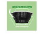 42 oz. Black Round Microwavable Bowl with Lid - Image 2