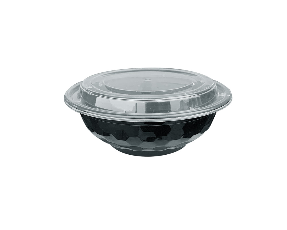 zoho_img_5892498000000761055 24 oz. Black Round Microwavable Bowl with Lid - Image 1