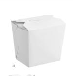 16 oz. White Microwavable Paper Take-Out Container, 3.7″ x 3.1″ x 3.3″