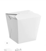 26 oz. White Paper Food Pail, 4.1″ × 3.7″ × 4″