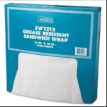 12″ x 12″ White Wrap Grease Resistant Sheets