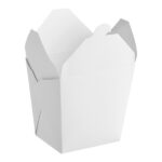 32 oz. White Paper Food Pail, 4.7″ × 3.9″ × 4.3″