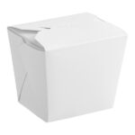 8 oz. White Paper Food Pail, 2.8″ x 2.4″ x 2.5″ - Image 2