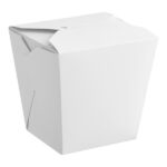 26 oz. White Paper Food Pail, 4.1″ × 3.7″ × 4″ - Image 2