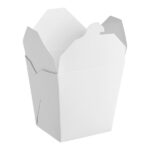 26 oz. White Paper Food Pail, 4.1″ × 3.7″ × 4″