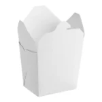 16 oz. White Microwavable Paper Take-Out Container, 3.7″ x 3.1″ x 3.3″