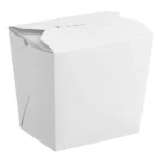 16 oz. White Microwavable Paper Take-Out Container, 3.7″ x 3.1″ x 3.3″ - Image 2