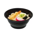 38 oz. Black Round Microwavable Bowl with Lid - Image 2