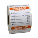 Saturday Removeable Label 2X2 Trilingual 1/500 Roll - Image 2