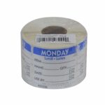 Monday Removeable Label 2X2 Trilingual 1/500 Roll - Image 2