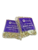 3.5″ Bamboo Knot Picks Green - Image 2